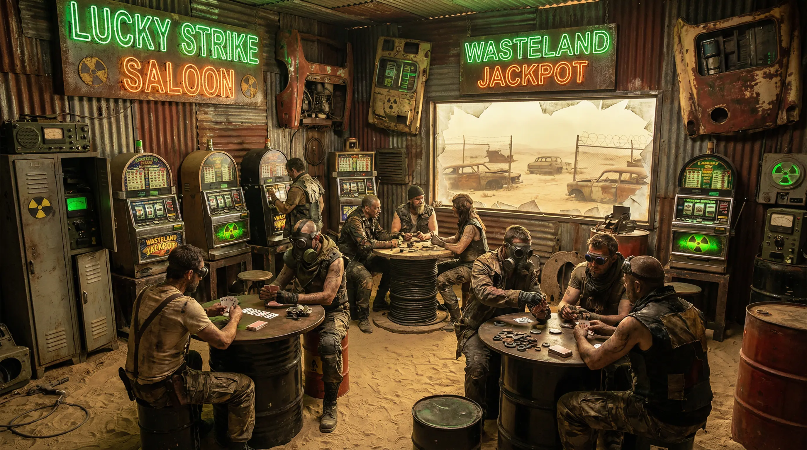 废土赌场内部的博彩设施